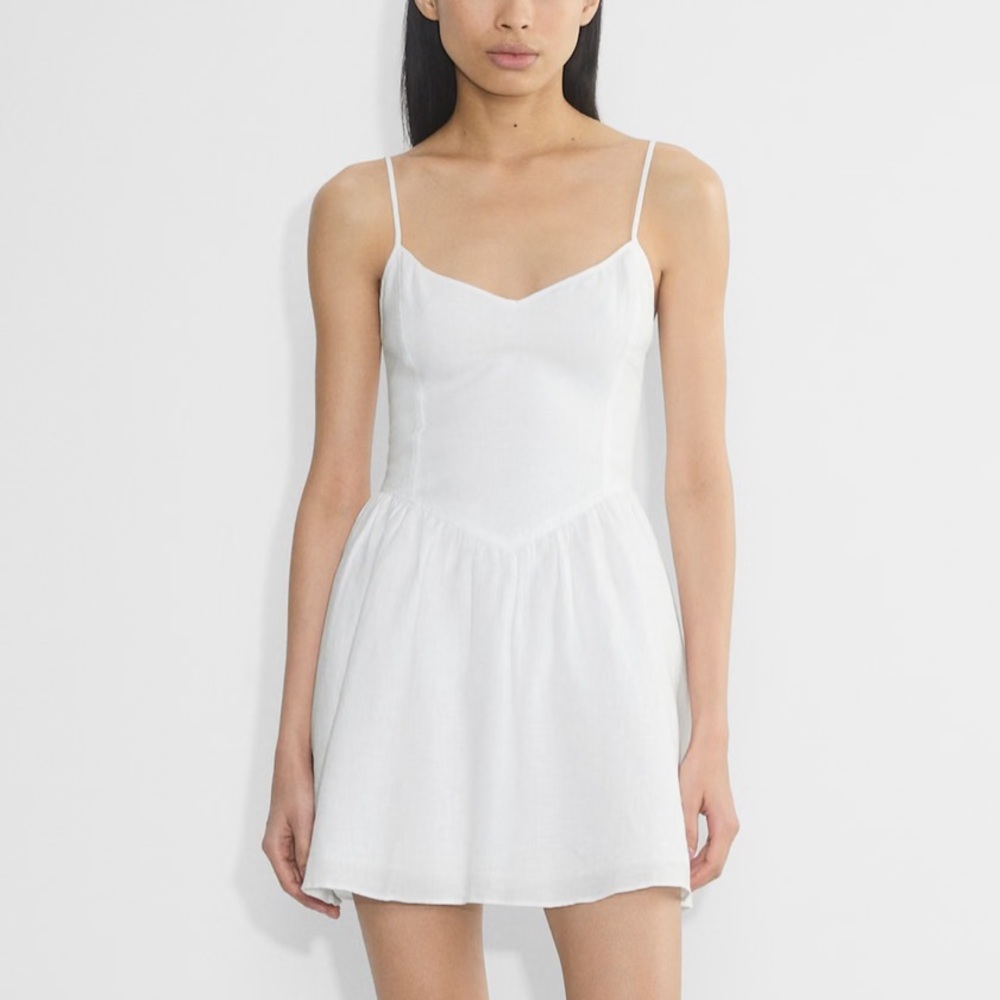 Aritzia Wilfred White Spaghetti Strap Dress